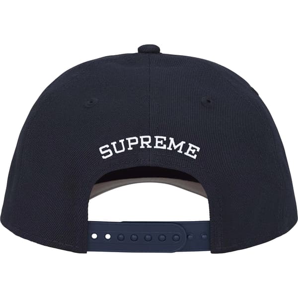 Supreme Sharp Spellout Adjustable New Era - Navy (front)