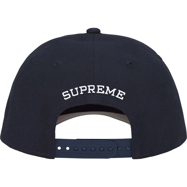 Supreme Sharp Spellout Adjustable New Era - Navy (front)