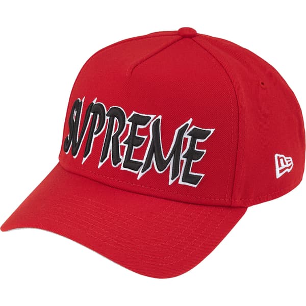 Supreme Sharp Spellout Adjustable New Era - Red (front)