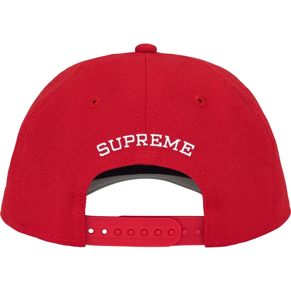Supreme Sharp Spellout Adjustable New Era - Red (front)