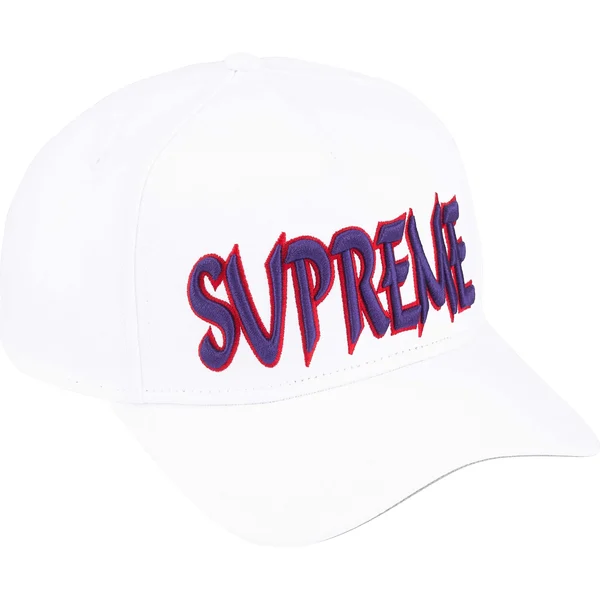 Supreme Sharp Spellout Adjustable New Era - White (front)
