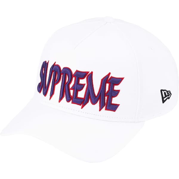 Supreme Sharp Spellout Adjustable New Era - White (front)