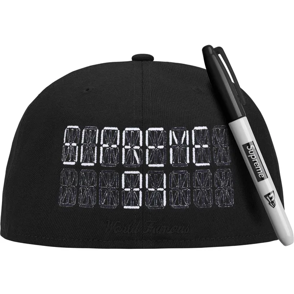 Supreme Sharpie Box Logo New Era - Black (front)