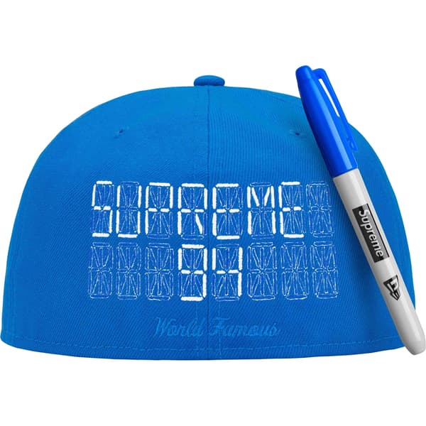 Supreme Sharpie Box Logo New Era - Blue (front)