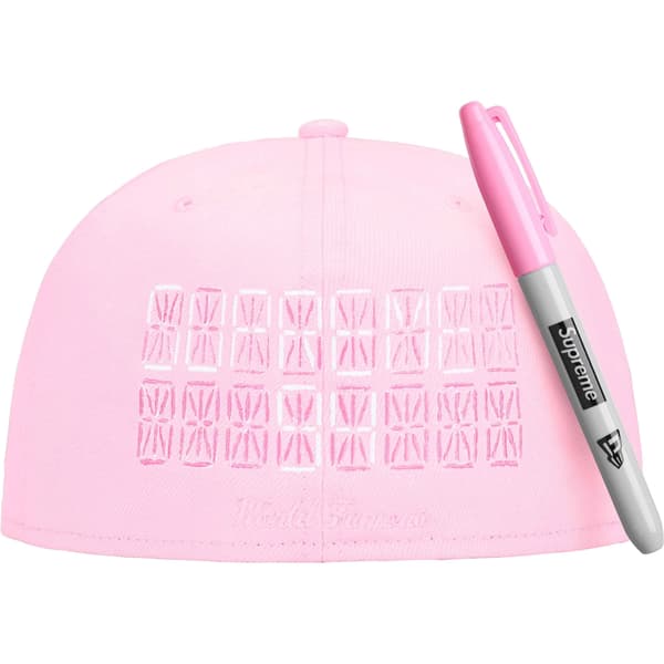 Supreme Sharpie Box Logo New Era - Pink (front)
