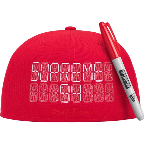 Supreme Sharpie Box Logo New Era - Red (front)