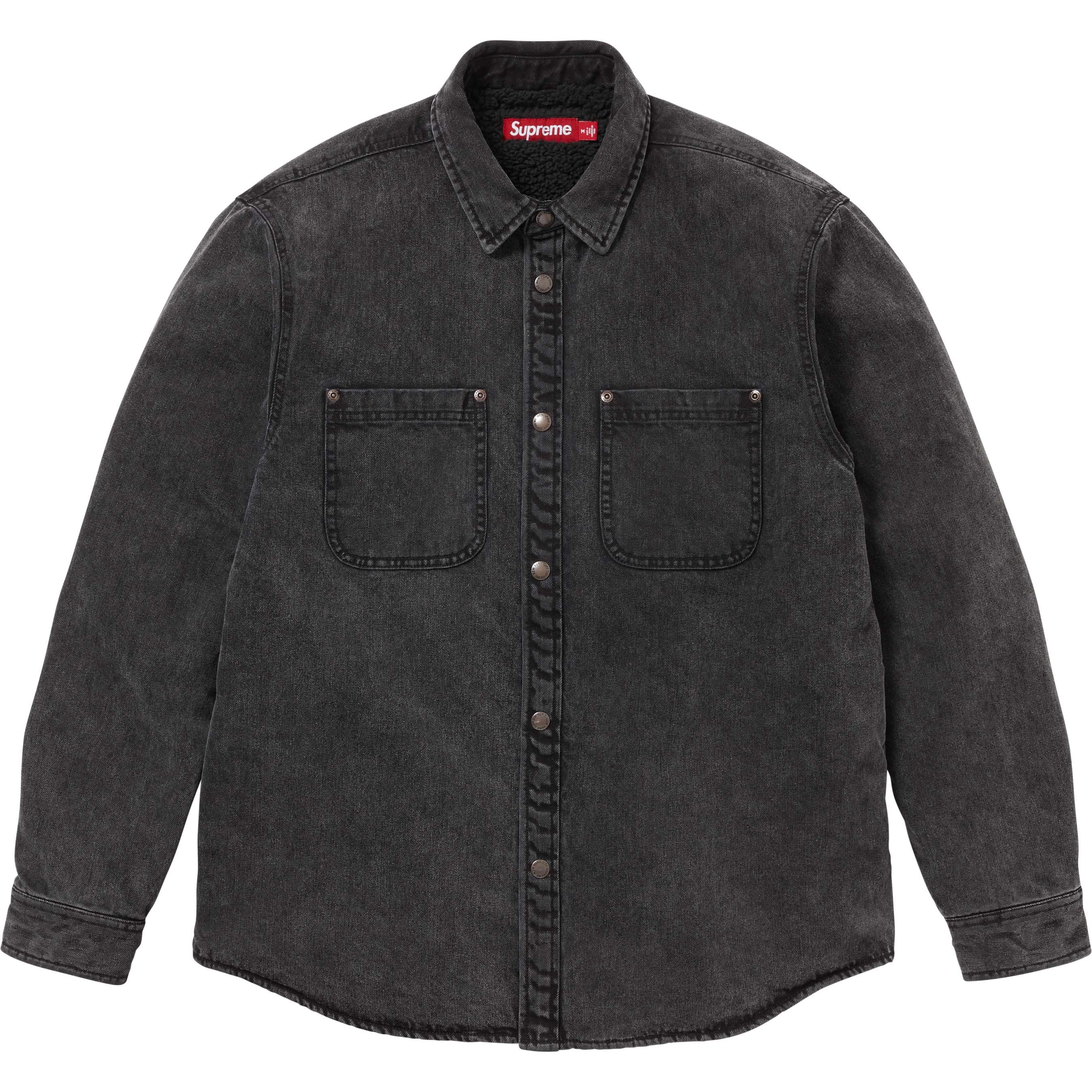 Supreme Shearling Lined Denim Work Shirt colorway 12
