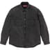 Supreme Shearling Lined Denim Work Shirt - Black (front)