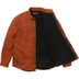 Supreme Shearling Lined Denim Work Shirt - Overdyed Orange (front)