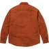 Supreme Shearling Lined Denim Work Shirt - Overdyed Orange (front)