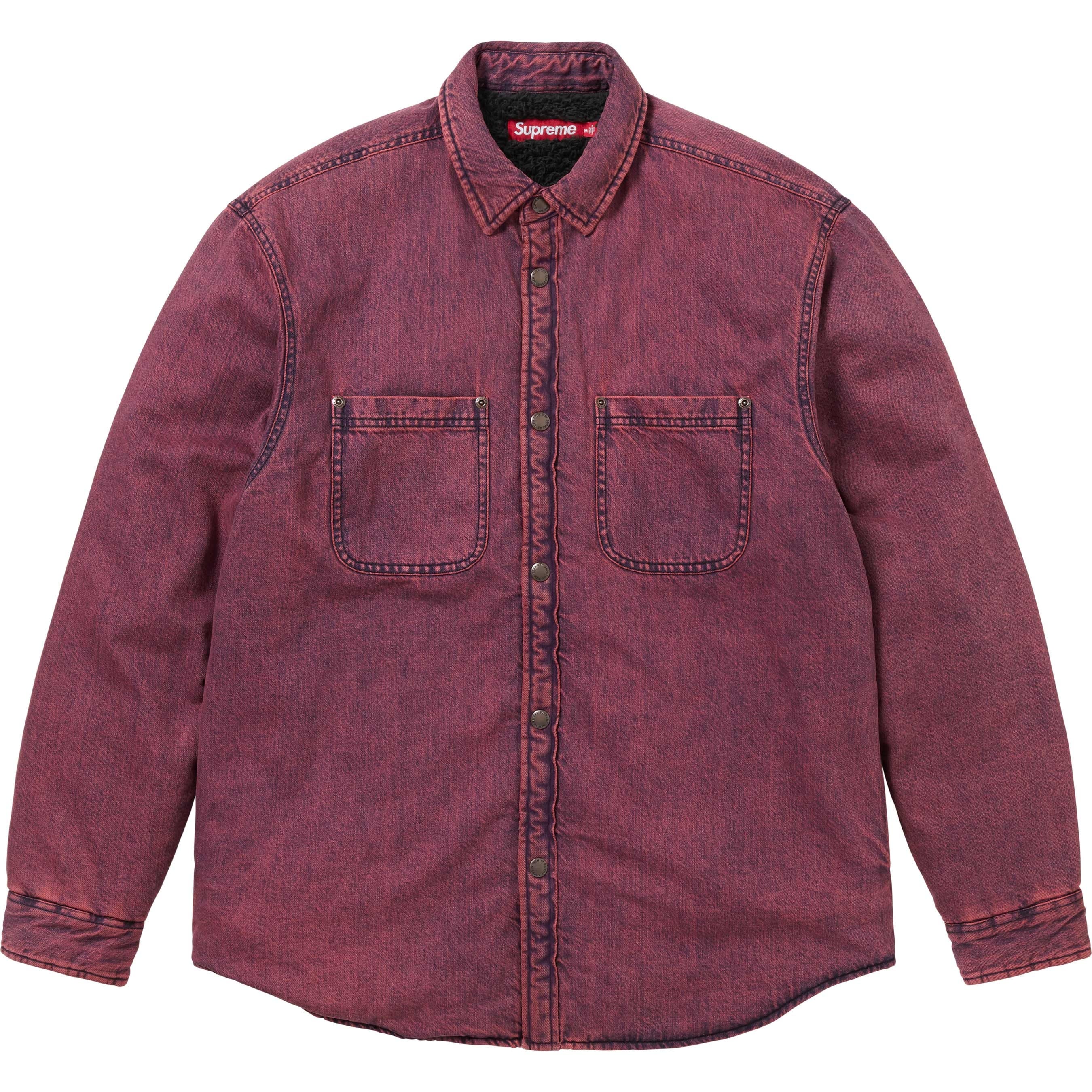 Supreme Shearling Lined Denim Work Shirt colorway 16