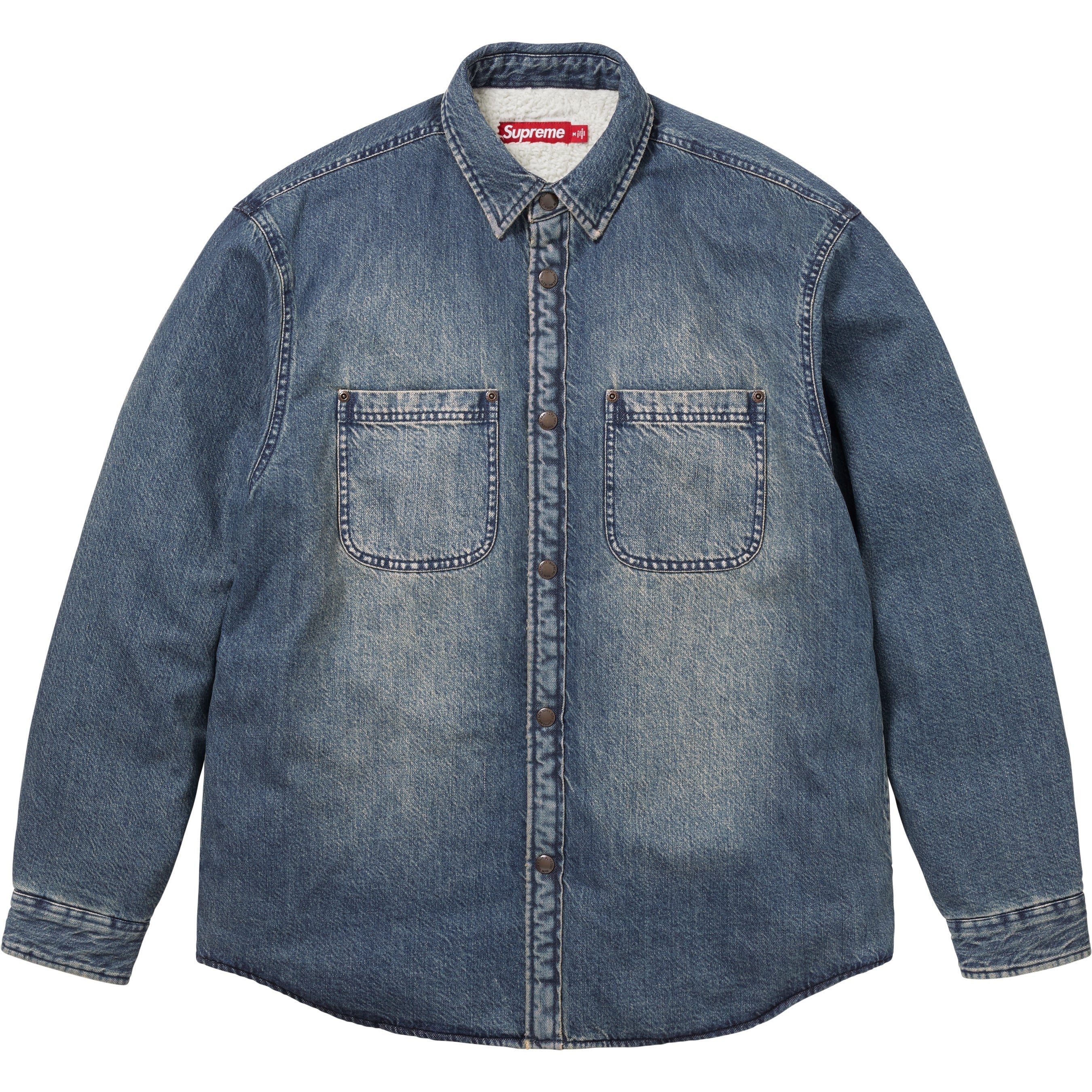 Supreme Shearling Lined Denim Work Shirt colorway 8