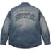 Supreme Shearling Lined Denim Work Shirt - Washed Indigo (front)