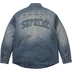 Supreme Shearling Lined Denim Work Shirt - Washed Indigo (front)