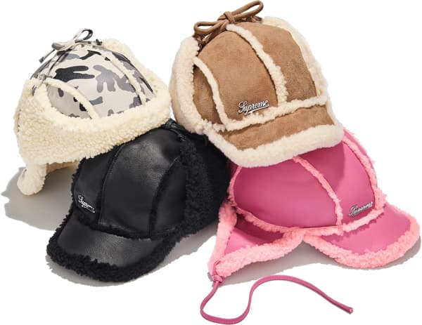 Supreme Shearling Lined Earflap Cap - Product Image