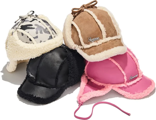 Supreme Shearling Lined Earflap Cap - Product Image