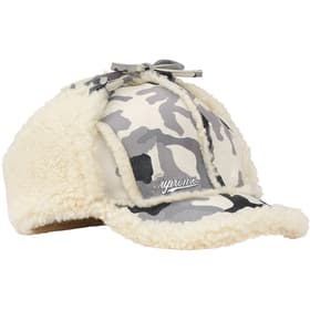 Supreme Shearling Lined Earflap Cap Snow Camo