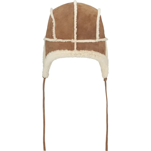 Supreme Shearling Lined Earflap Cap - Tan (front)