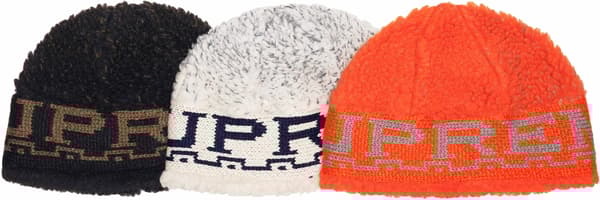 Supreme Sherpa Logo Beanie - Product Image