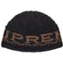 Supreme Sherpa Logo Beanie - Black (front)
