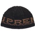 Supreme Sherpa Logo Beanie - Black (front)
