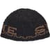 Supreme Sherpa Logo Beanie - Black (front)