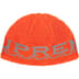 Supreme Sherpa Logo Beanie - Burnt Orange (front)