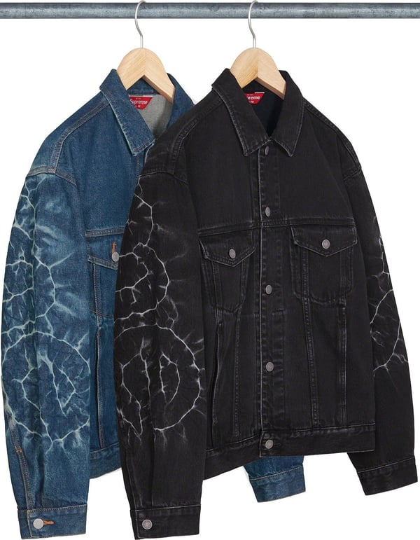 Supreme Shibori Denim Trucker Jacket - Product Image