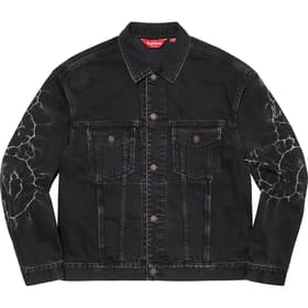 Supreme Shibori Denim Trucker Jacket Black