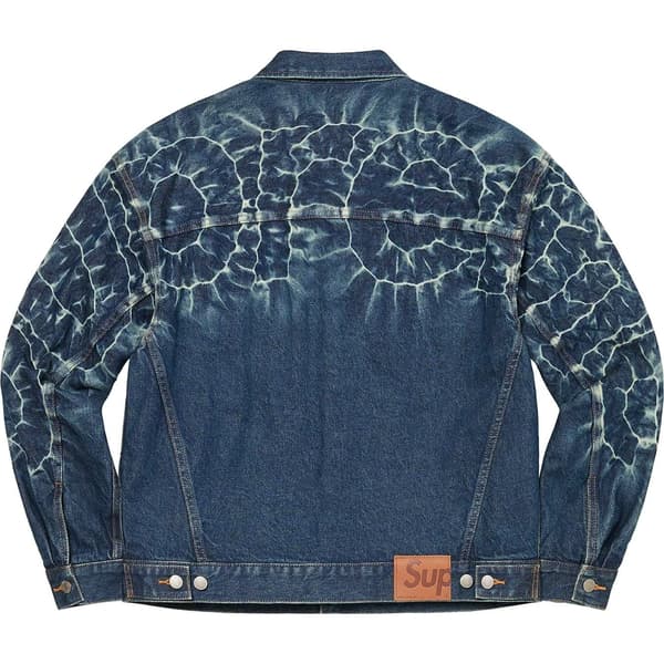 Supreme Shibori Denim Trucker Jacket - Rigid Indigo (front)