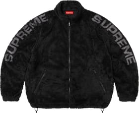 Supreme Shoulder Logo Fleece Jacket Black