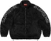Supreme Shoulder Logo Fleece Jacket - Black (front)