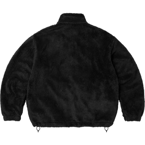 Supreme Shoulder Logo Fleece Jacket - Black (front)
