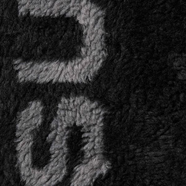 Supreme Shoulder Logo Fleece Jacket - Black (front)