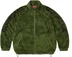 Supreme Shoulder Logo Fleece Jacket - Green (front)