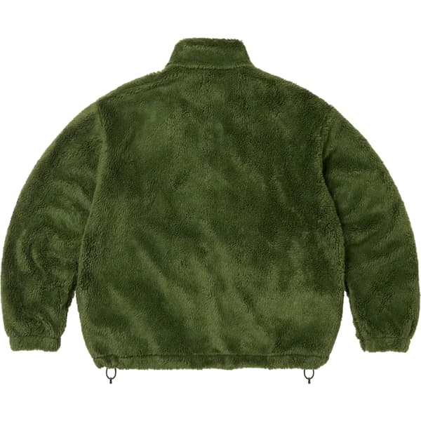 Supreme Shoulder Logo Fleece Jacket - Green (front)
