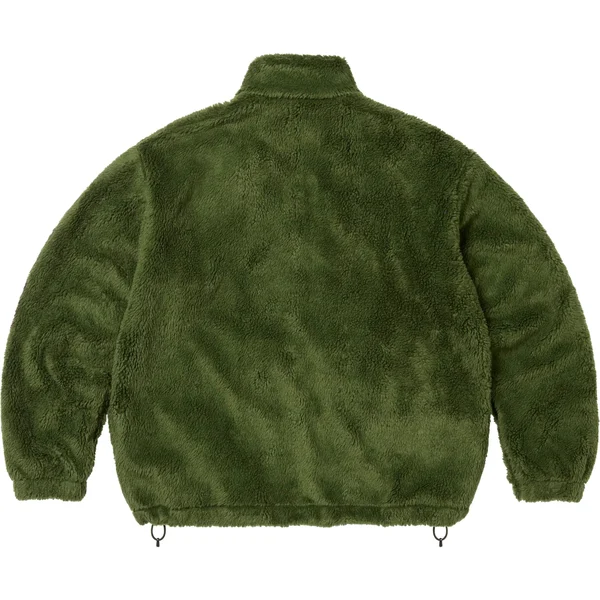 Supreme Shoulder Logo Fleece Jacket - Green (front)