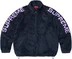 Supreme Shoulder Logo Fleece Jacket - Navy (front)