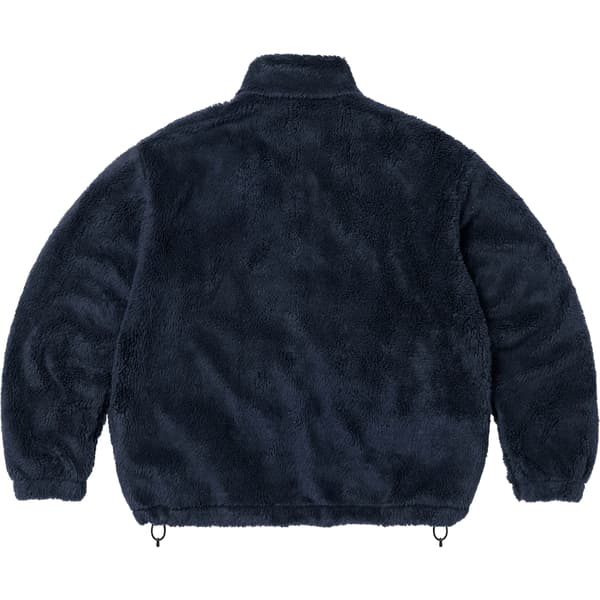 Supreme Shoulder Logo Fleece Jacket - Navy (front)