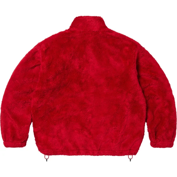 Supreme Shoulder Logo Fleece Jacket - Red (front)