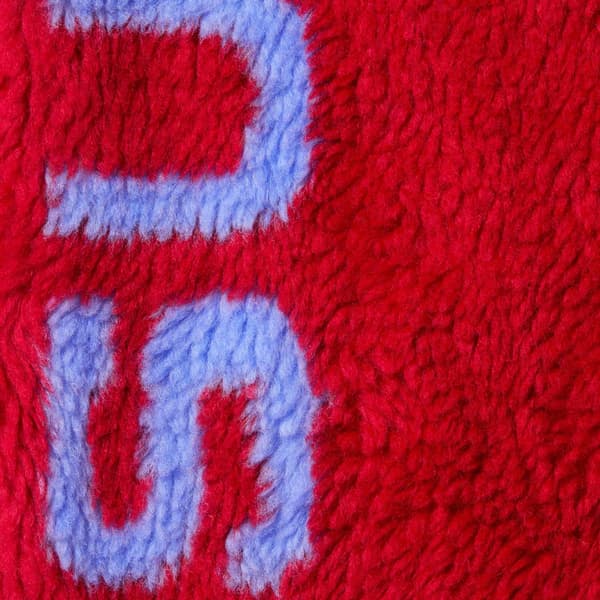 Supreme Shoulder Logo Fleece Jacket - Red (front)