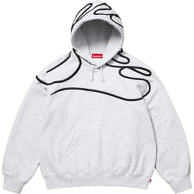 Supreme Shoulder Script Hooded Sweatshirt Ash Grey