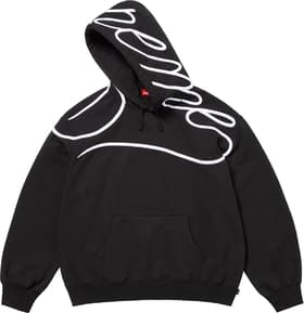 Supreme Shoulder Script Hooded Sweatshirt Black
