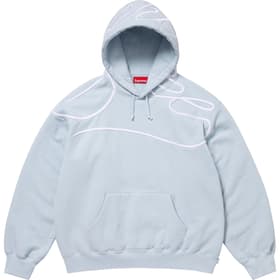 Supreme Shoulder Script Hooded Sweatshirt Light Blue