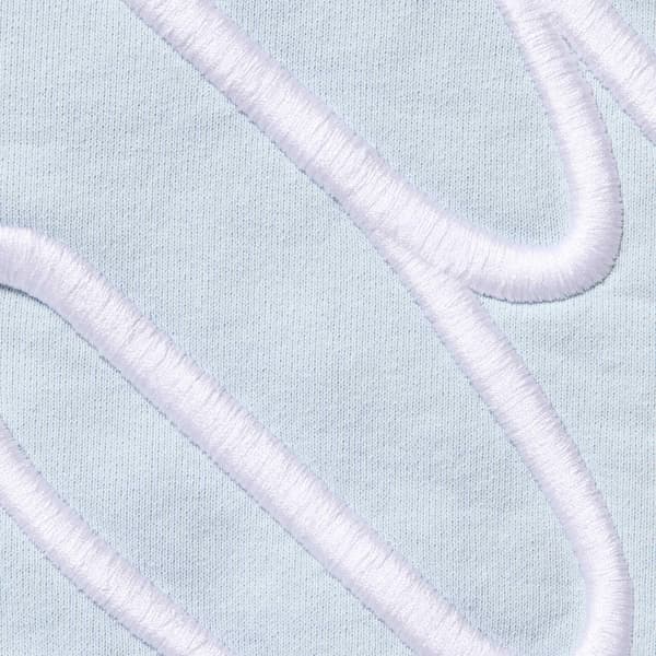 Supreme Shoulder Script Hooded Sweatshirt - Light Blue (front)