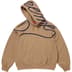 Supreme Shoulder Script Hooded Sweatshirt - Light Tan (front)