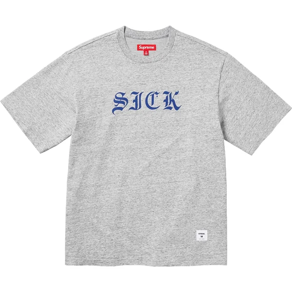 Supreme Sick S/S Top - Heather Grey (front)