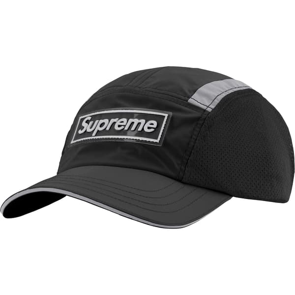 Supreme Side Mesh Camp Cap - Black (front)