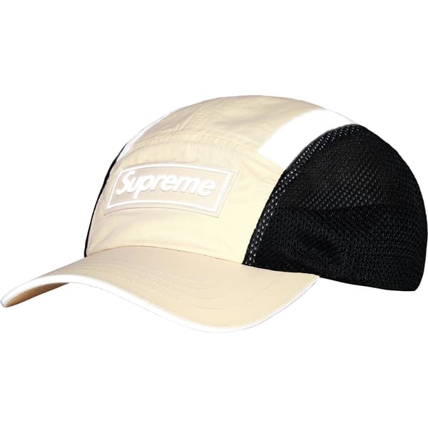 Supreme Side Mesh Camp Cap - Cream (front)