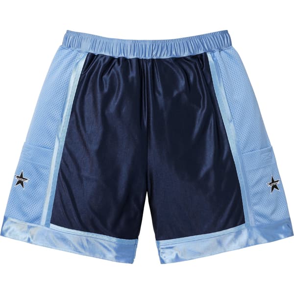 Supreme Side Pocket Basketball Short - Blue (front)